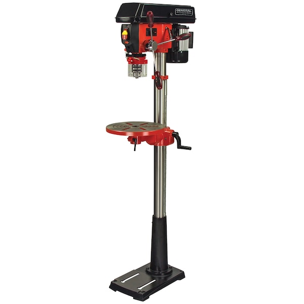 General International Drill Press 13"-16 speed 5A Floor mount with laser and LED light DP2003